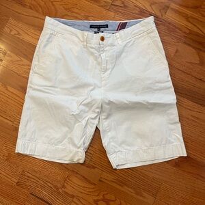 Tommy Hilfiger Cream Flat Front Shorts
